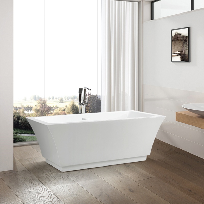 66.5'' x 31.3'' Freestanding Soaking Acrylic Bathtub