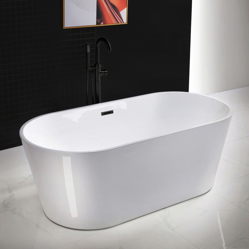 67'' x 31.5'' Freestanding Soaking Acrylic Bathtub