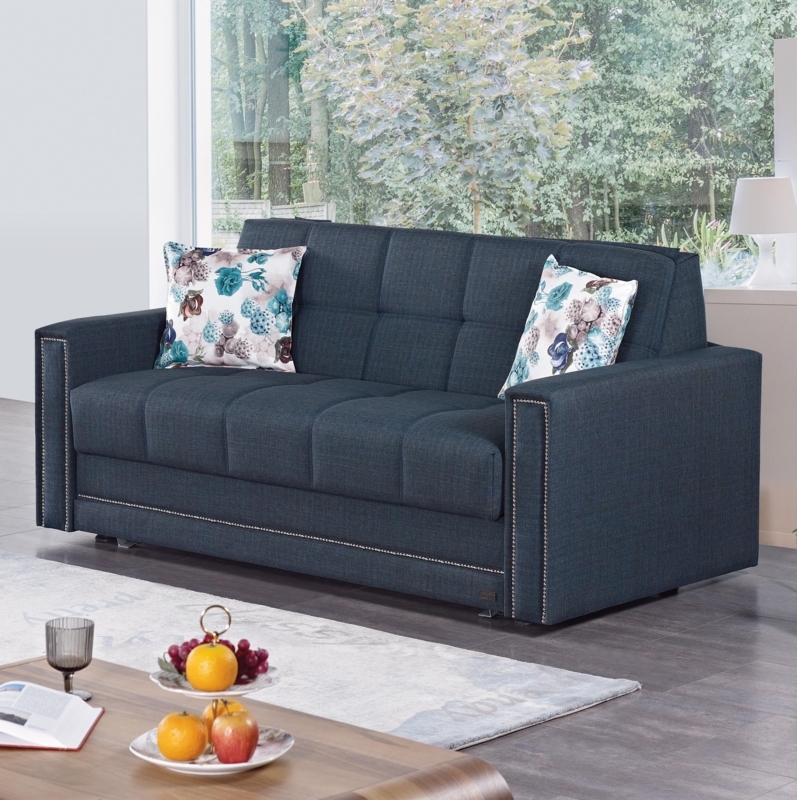 Sleek Convertible Sofa with Storage