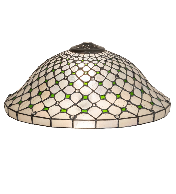 Diamond & Jewel Recurve Stained Glass Shade