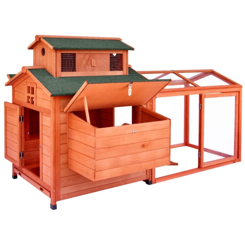 7.8 Square Feet Chicken Coop with Chicken Run
