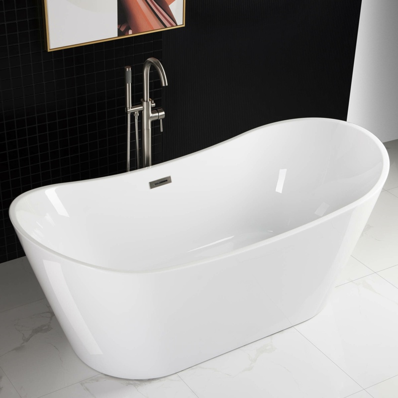71'' x 31.5'' Freestanding Soaking Acrylic Bathtub