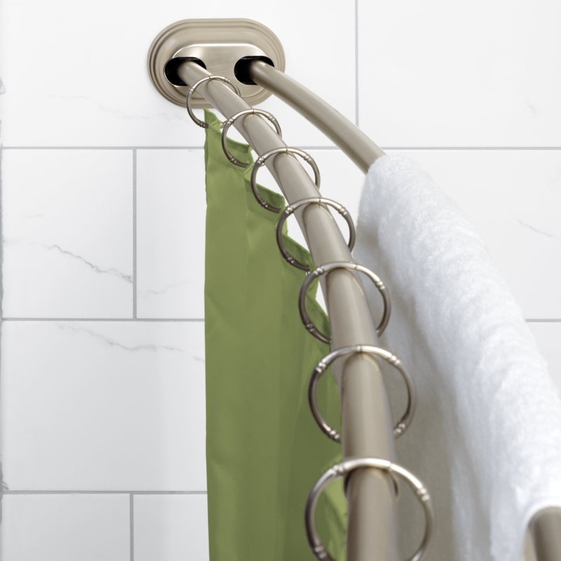 Double Curved Tension Shower Curtain Rod