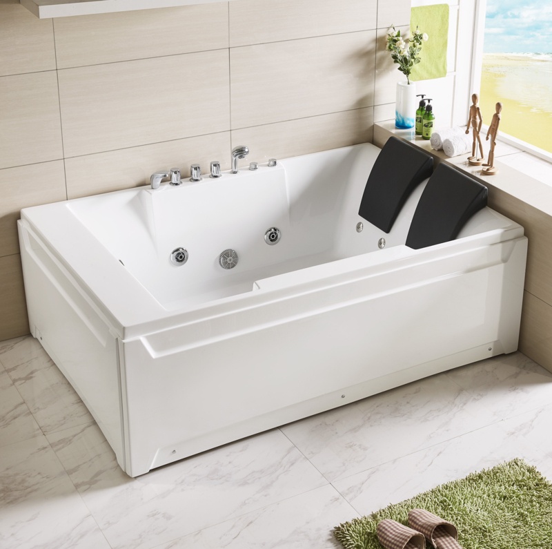 72'' x 48'' Alcove/Tile In Whirlpool Acrylic Bathtub with Faucet