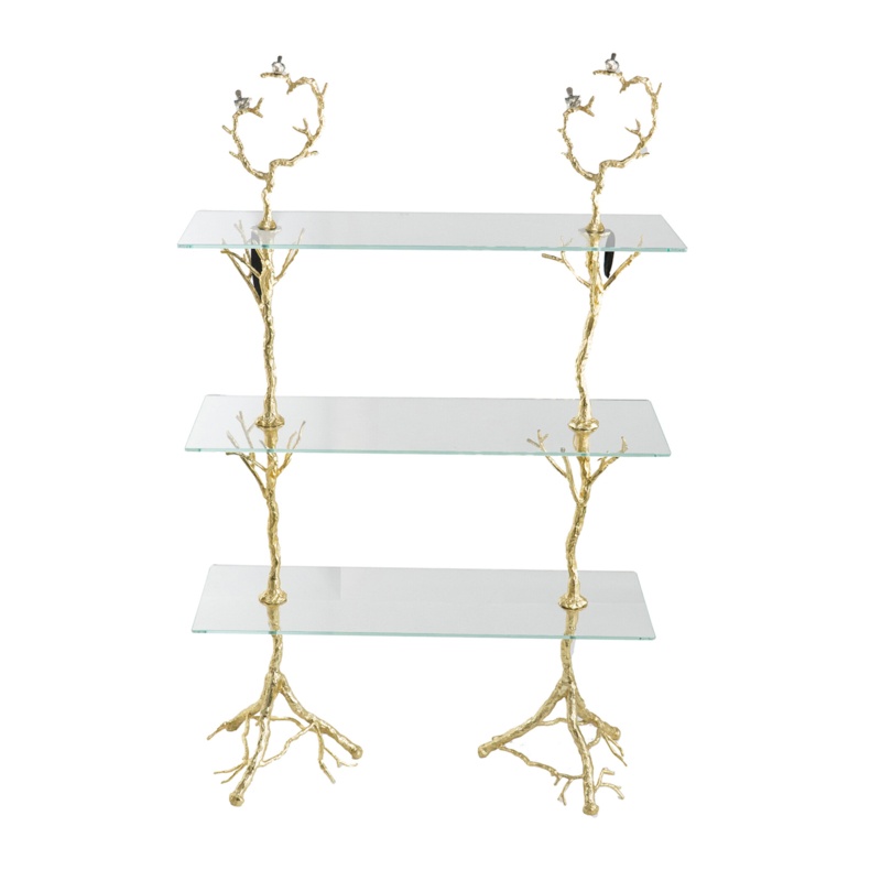76'' H x 47.2'' W Aluminum Etagere Bookcase