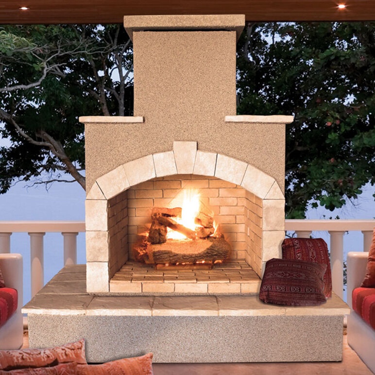 78'' H Steel Outdoor Fireplace