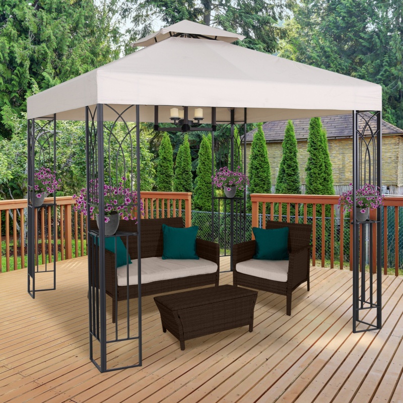 8 Ft. W x 8 Ft. D Steel Patio Gazebo