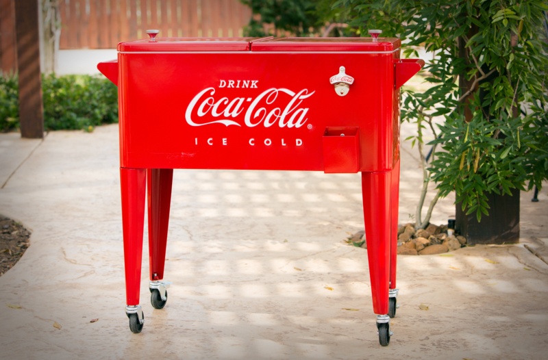 80 Qt. Coca-Cola Embossed Ice Cold Cooler