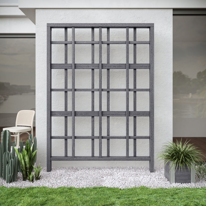 Modern Outdoor Trellis with Weather-Resistant Vinyl