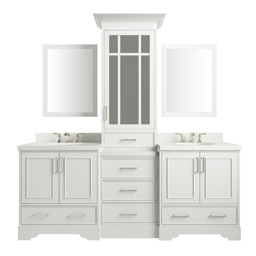 Double Sink Vanity With Middle Tower