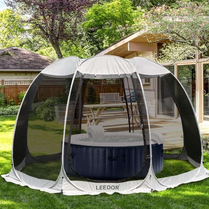 9.7 Ft. W x 8.5 Ft. D Fiberglass Pop-Up Gazebo