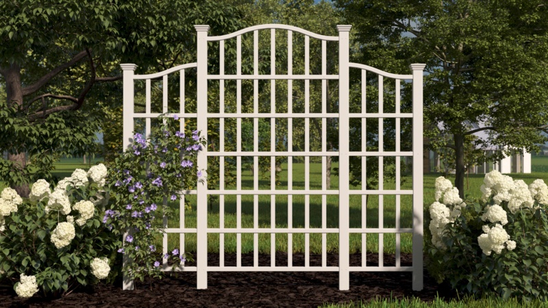 94.9'' H x 106.9'' W Vinyl Lattice Panel Trellis