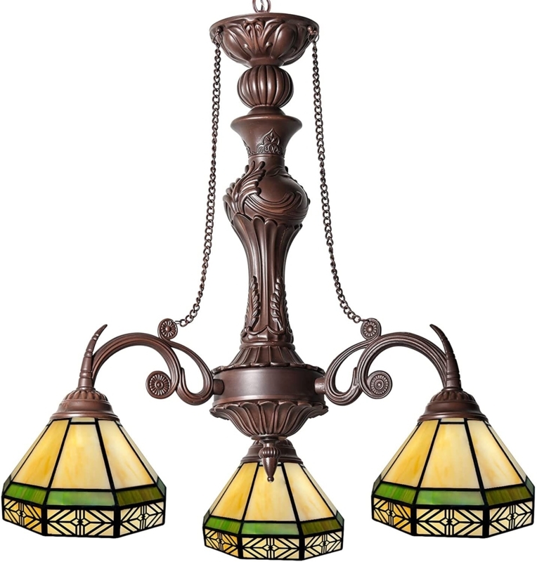 Tiffany Light Fixture with Real Glass