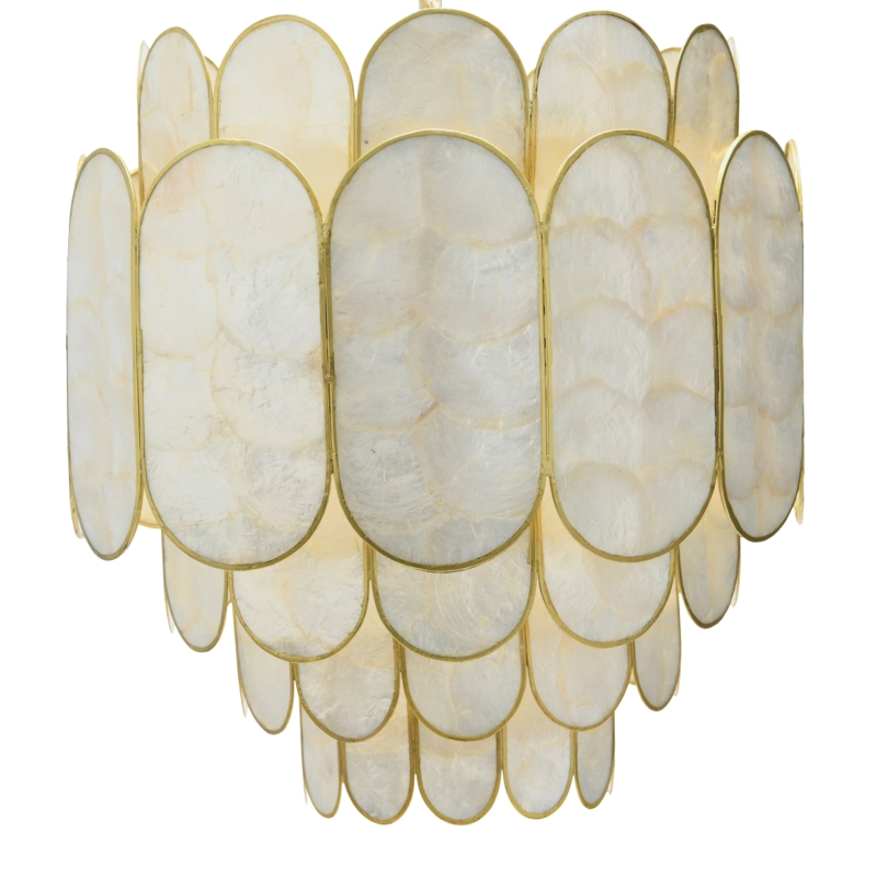 Capiz Seashell Tiered Ceiling Light