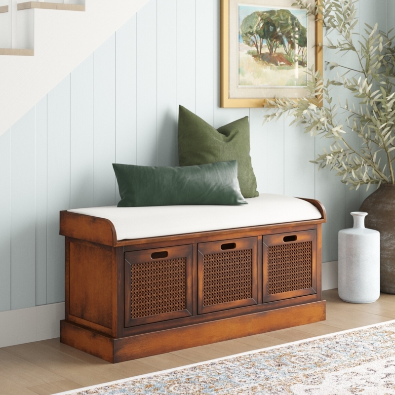 Coastal Farmhouse Storage Bench