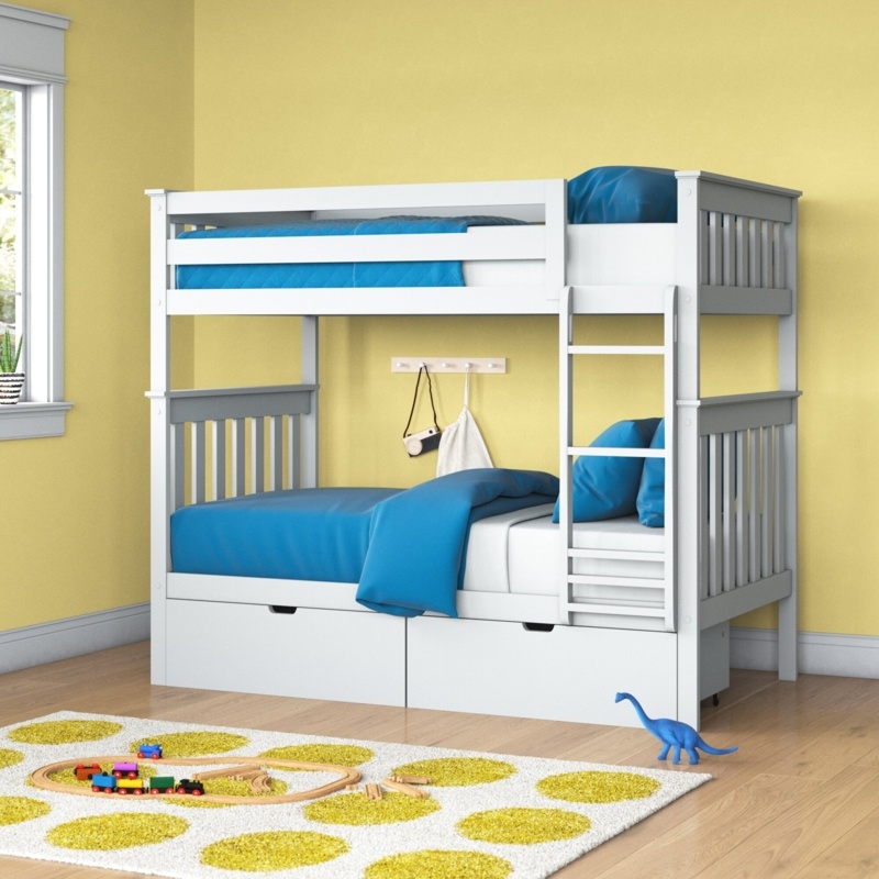 Absecon Twin Over Twin Solid Wood Standard Bunk Bed by Mack & Milo™