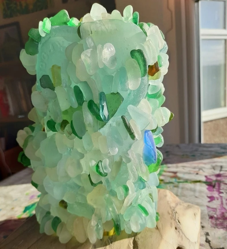 Abstract Sea Glass Lamp