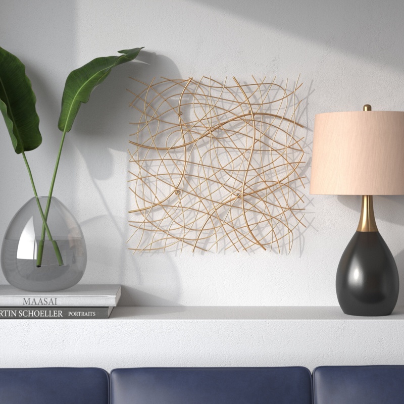 Abstract Square Metal Wall Décor