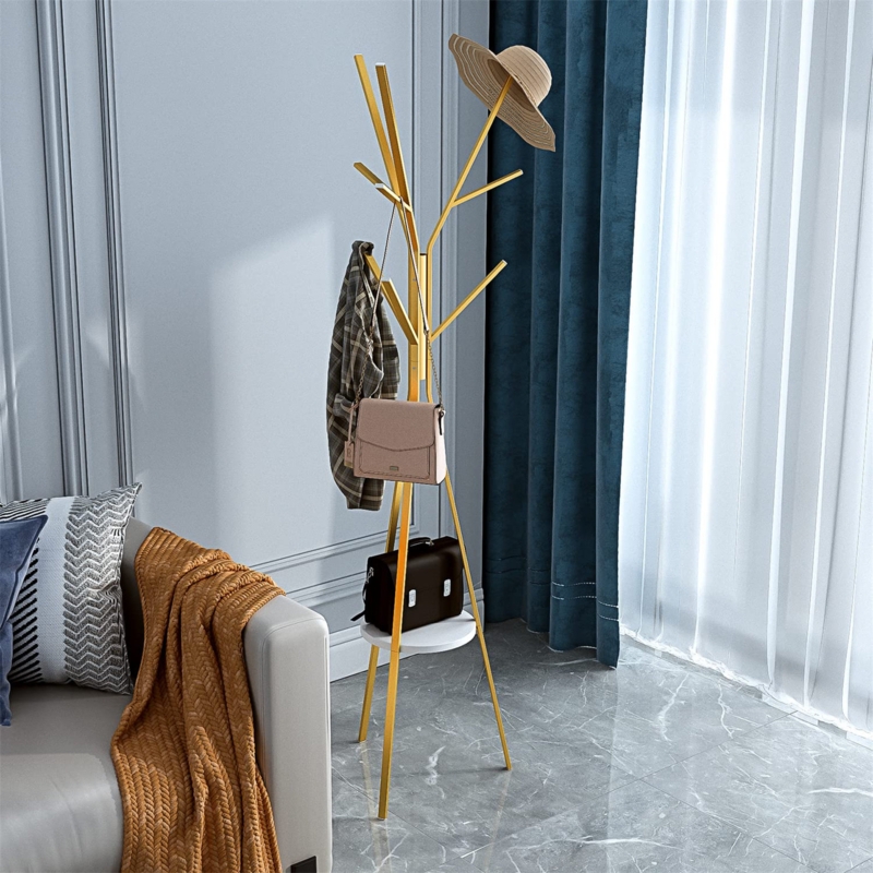 Floor-to-Ceiling Scandinavian Coat Rack