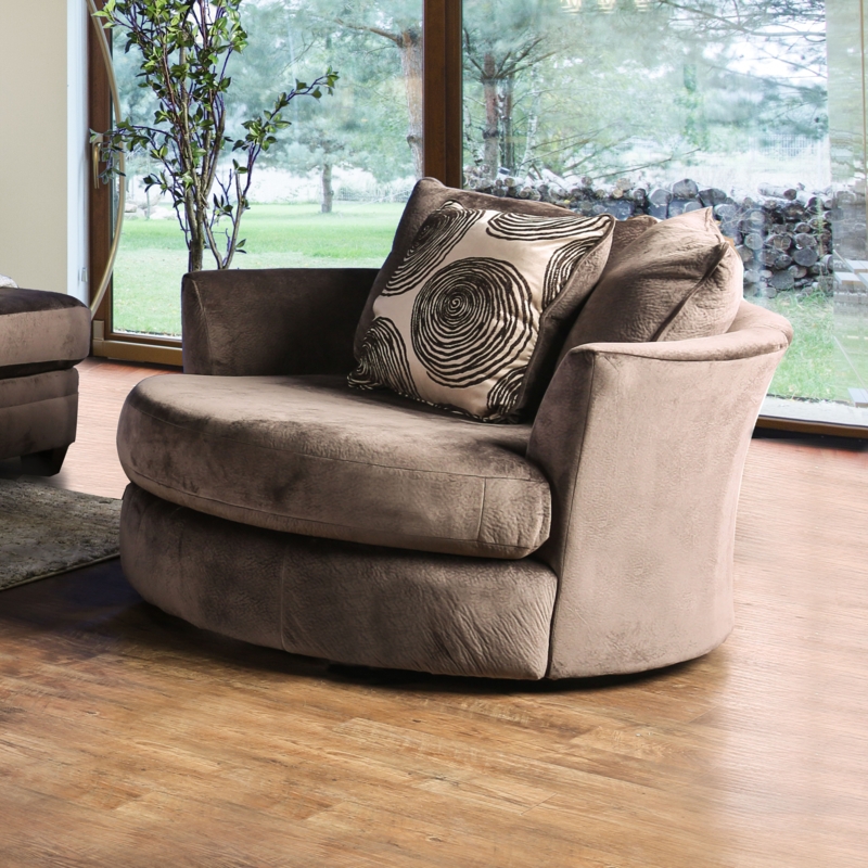 Microfiber Swivel Chair and a Half