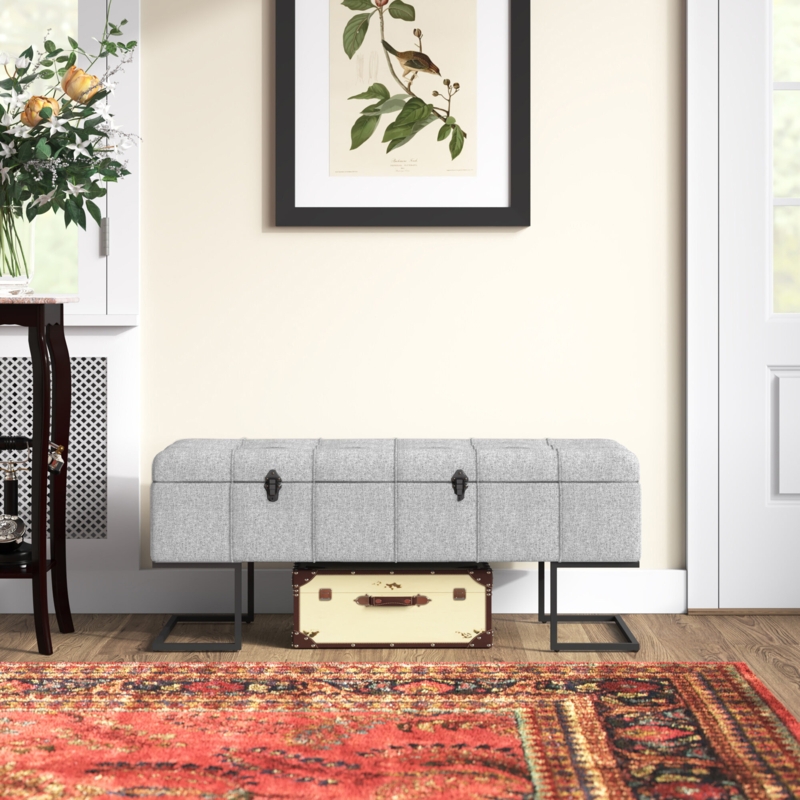 Tufted Bench with Storage