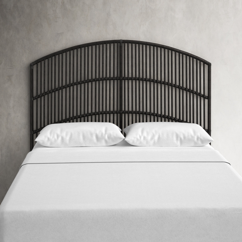Coastal Black Arched Bed with Spindle Headboard
