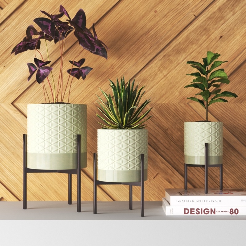 Adelia 3 - Piece Metal Pot Planter