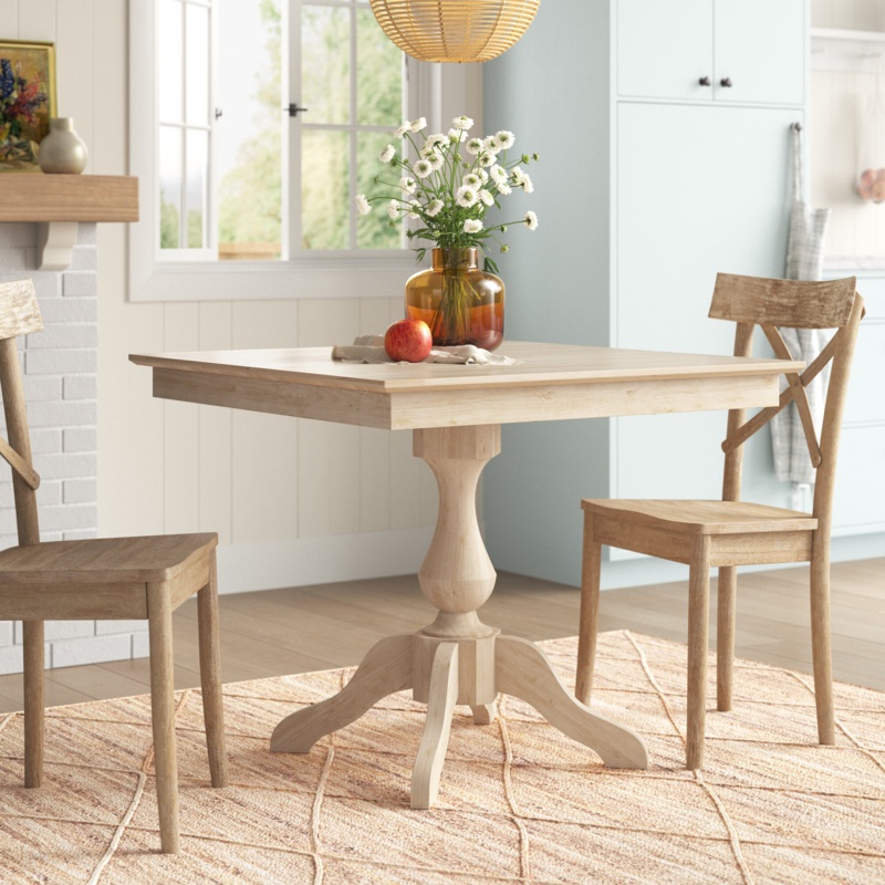 Adelina 36'' Solid Wood Pedestal Dining Table