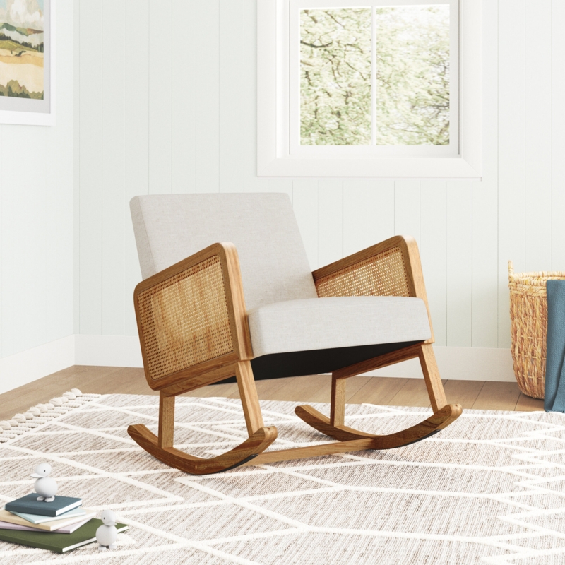 Coastal Farmhouse Nursery Rocking Chair