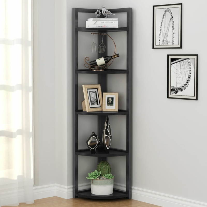 Adinda 5 Shelves Triangle Metal Corner Shelf