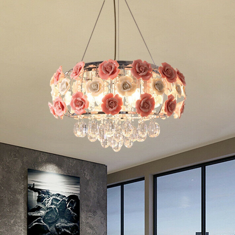 Romantic Flower Crystal Chandelier