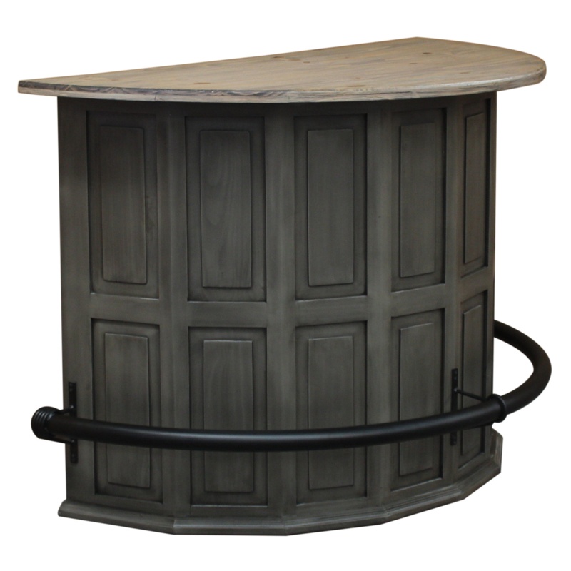 Adriella Curved Bar with Wine Storage