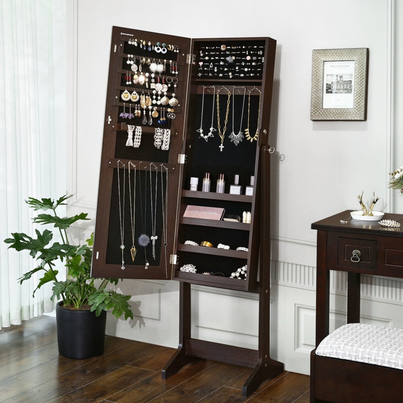 Aganlane 16.2'' Wide Jewelry Armoire with Mirror