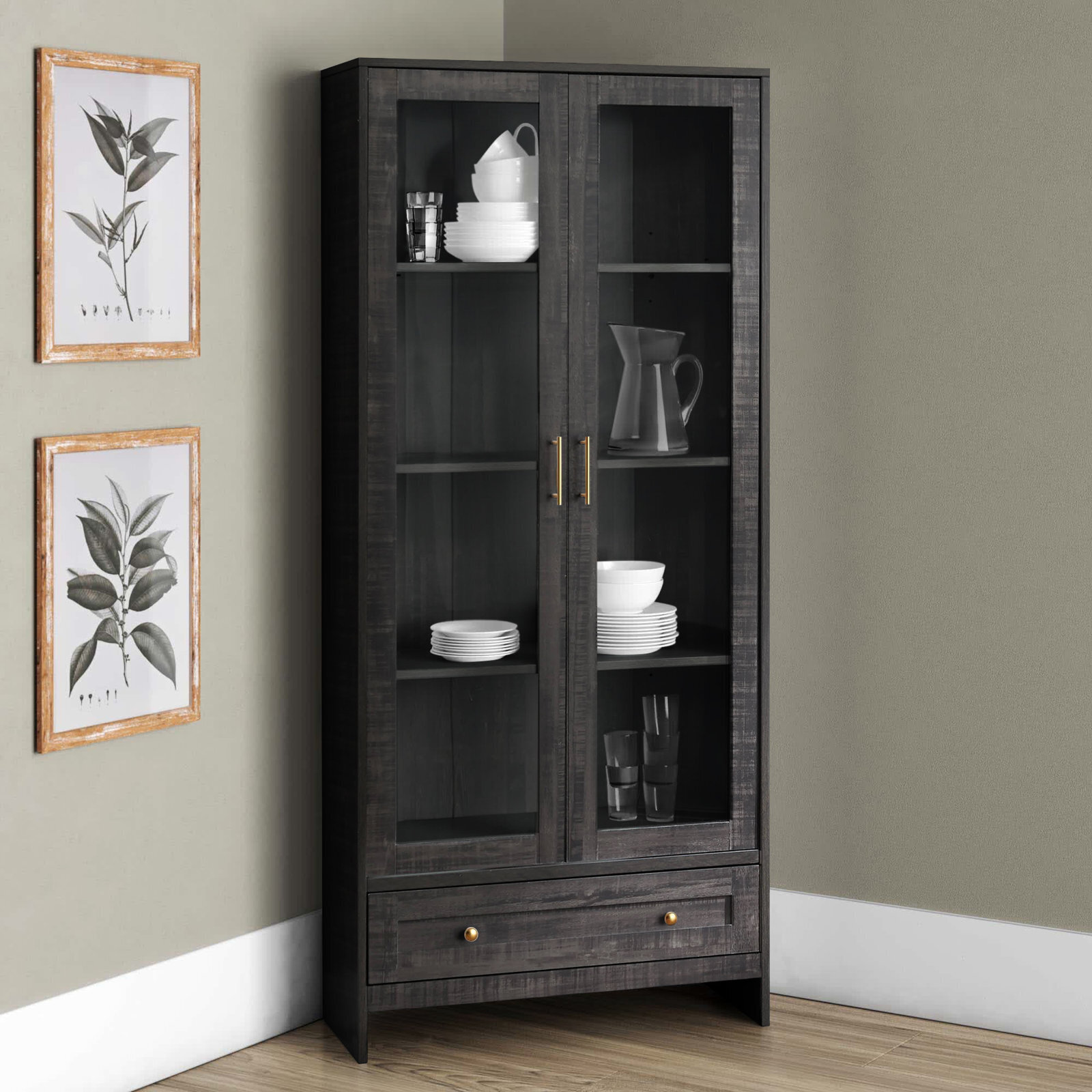 Black Corner Cabinets
