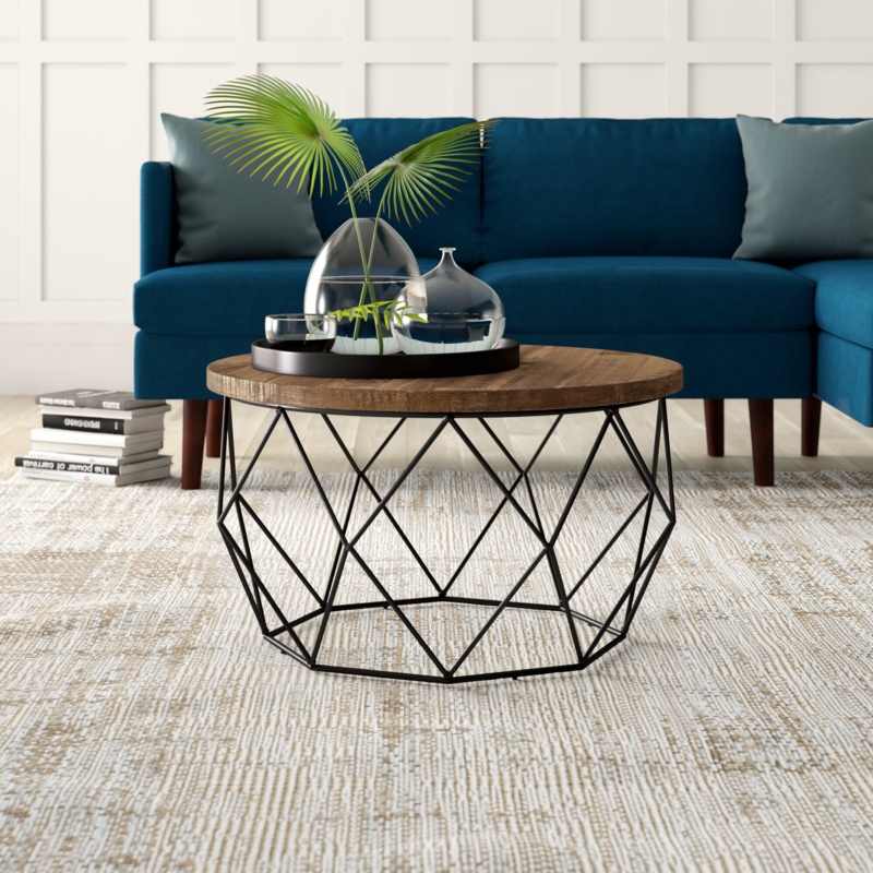 Mango Wood and Iron Coffee Table