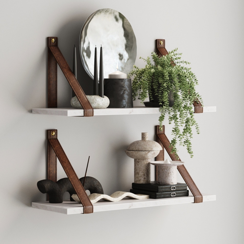 Modern Minimalist Storage Floating Shelves (Set of 2)