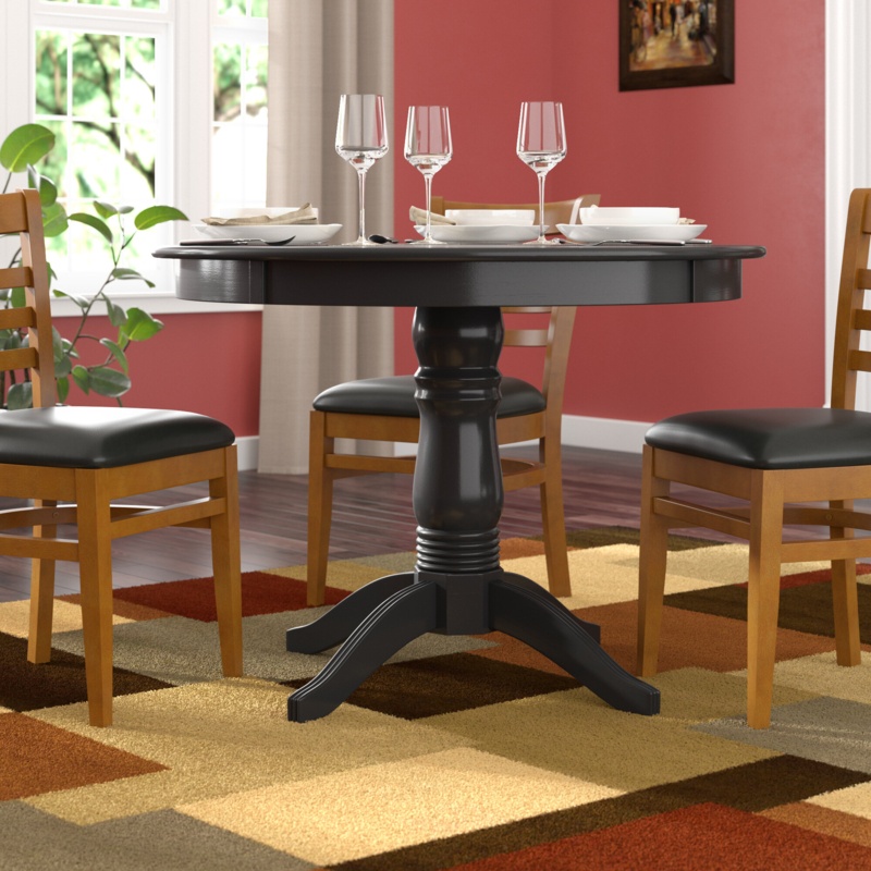 Ailet 42'' Solid Wood Pedestal Dining Table