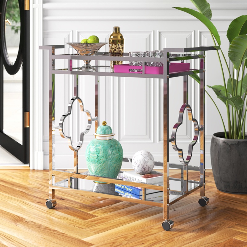 Aimee Floral Bar Cart