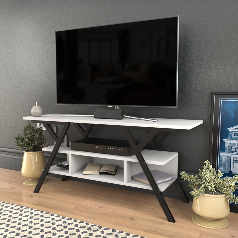 Modern Industrial TV Media Stand