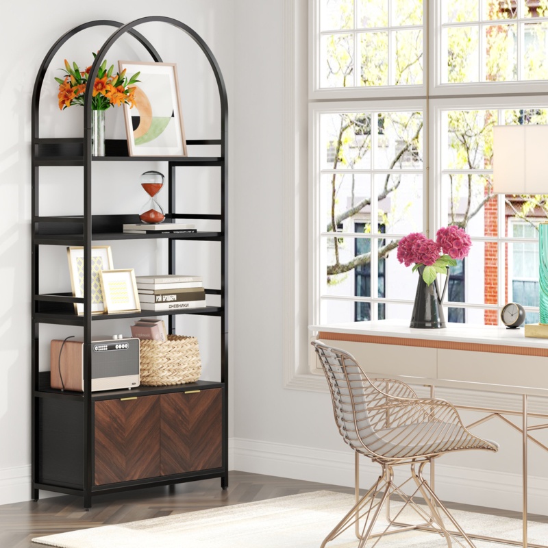 Airika 75.9'' H Steel Etagere Bookcase