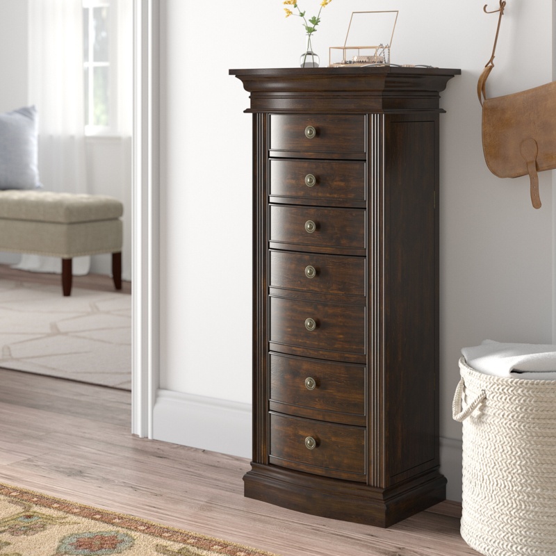 Aitkin 17.8'' Wide Jewelry Armoire with Mirror