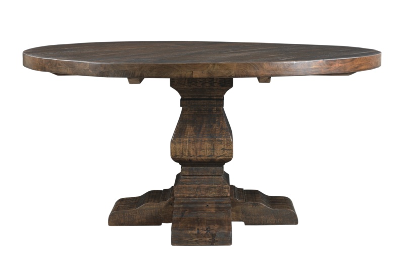 Alainey 60'' Acacia Solid Wood Pedestal Dining Table