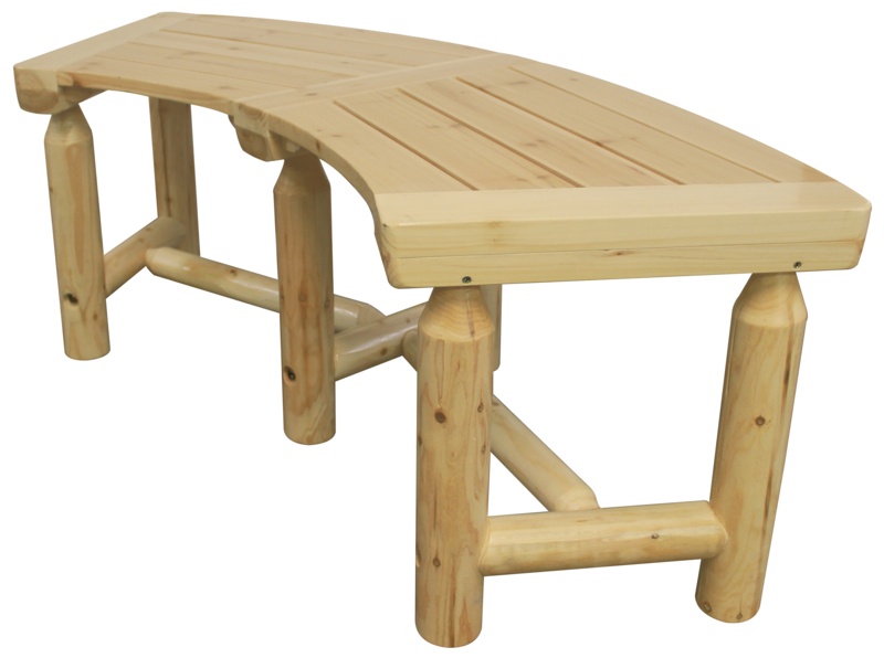 Curved Backless Outdoor Bench