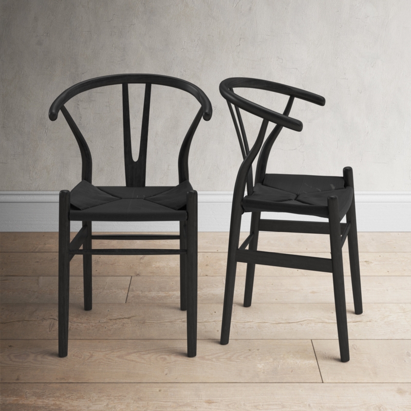 Contemporary Woven Paper Fiber Dining Chair