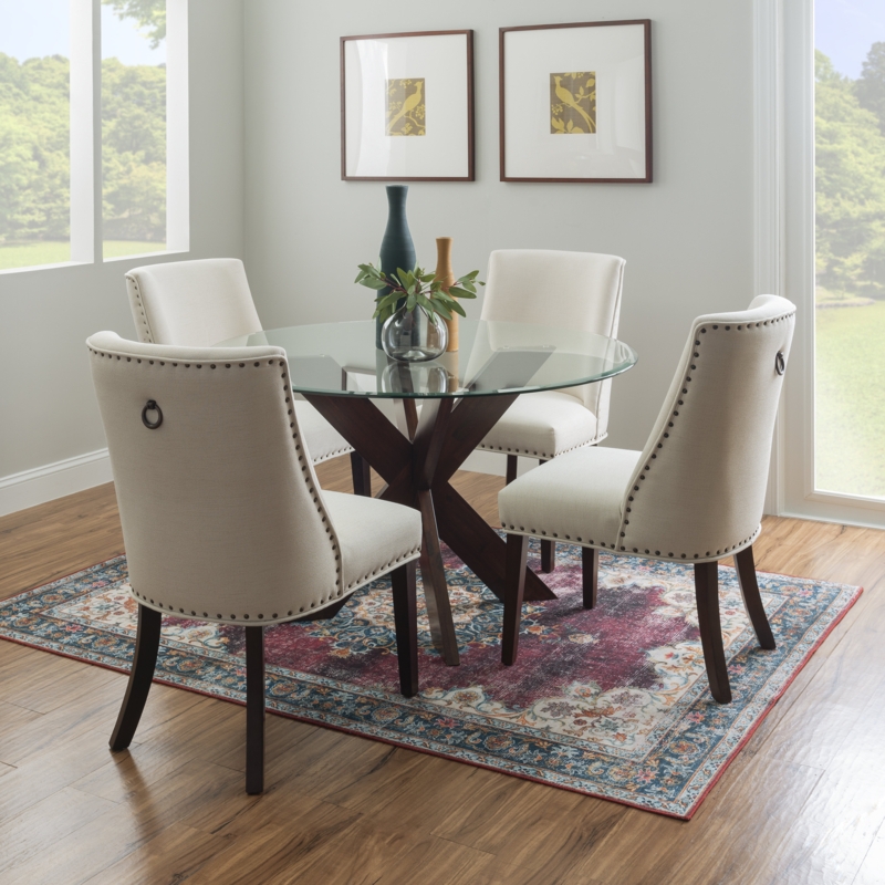 Round Glass Dining Room Table Sets