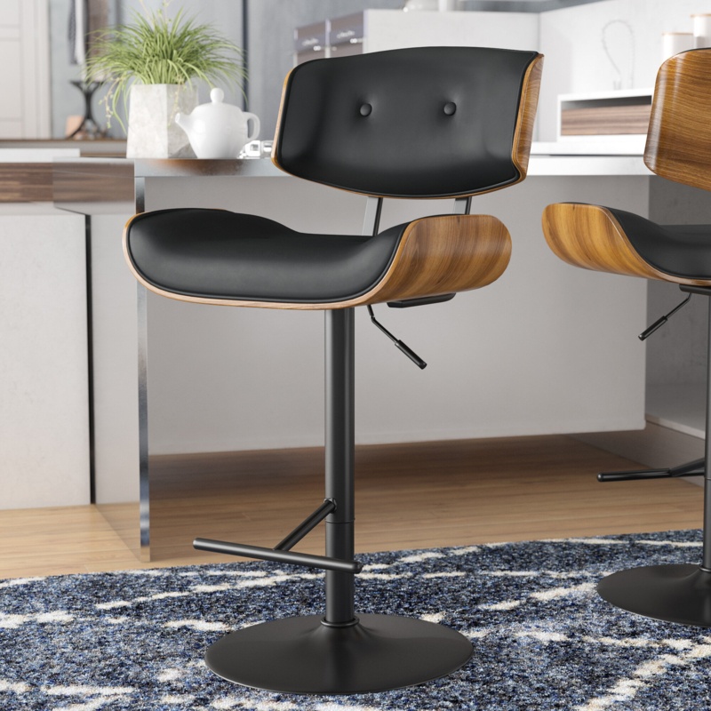 Aliane Swivel Adjustable Height Bar Stool