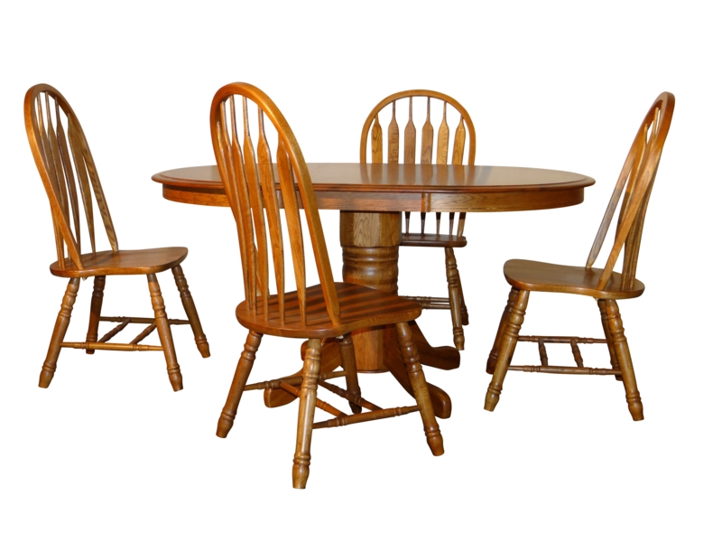 Solid Oak Table and Chair Dining Set