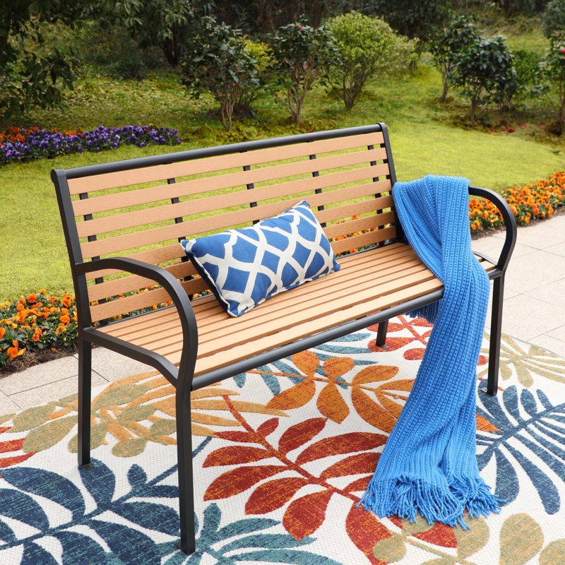 Sleek Metal Outdoor Bench