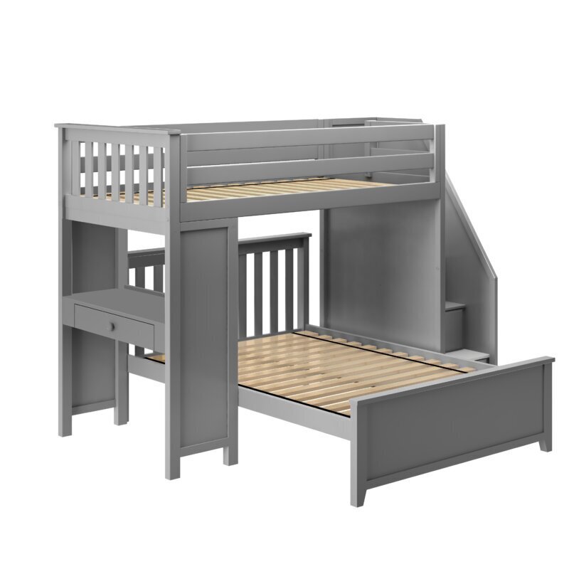 All in One Bunk Bed with Storage and Workspace