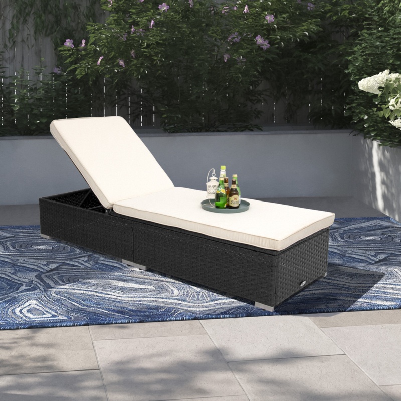 All Weather Wicker Chaise Lounge